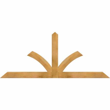 Ekena Millwork Richland Rough Sawn Timber Gable Bracket, Western Red Cedar, 72"W x 30"H x 2"D x 4"F, 10/12 Pitch GBW072X30X0204RIC00RWR